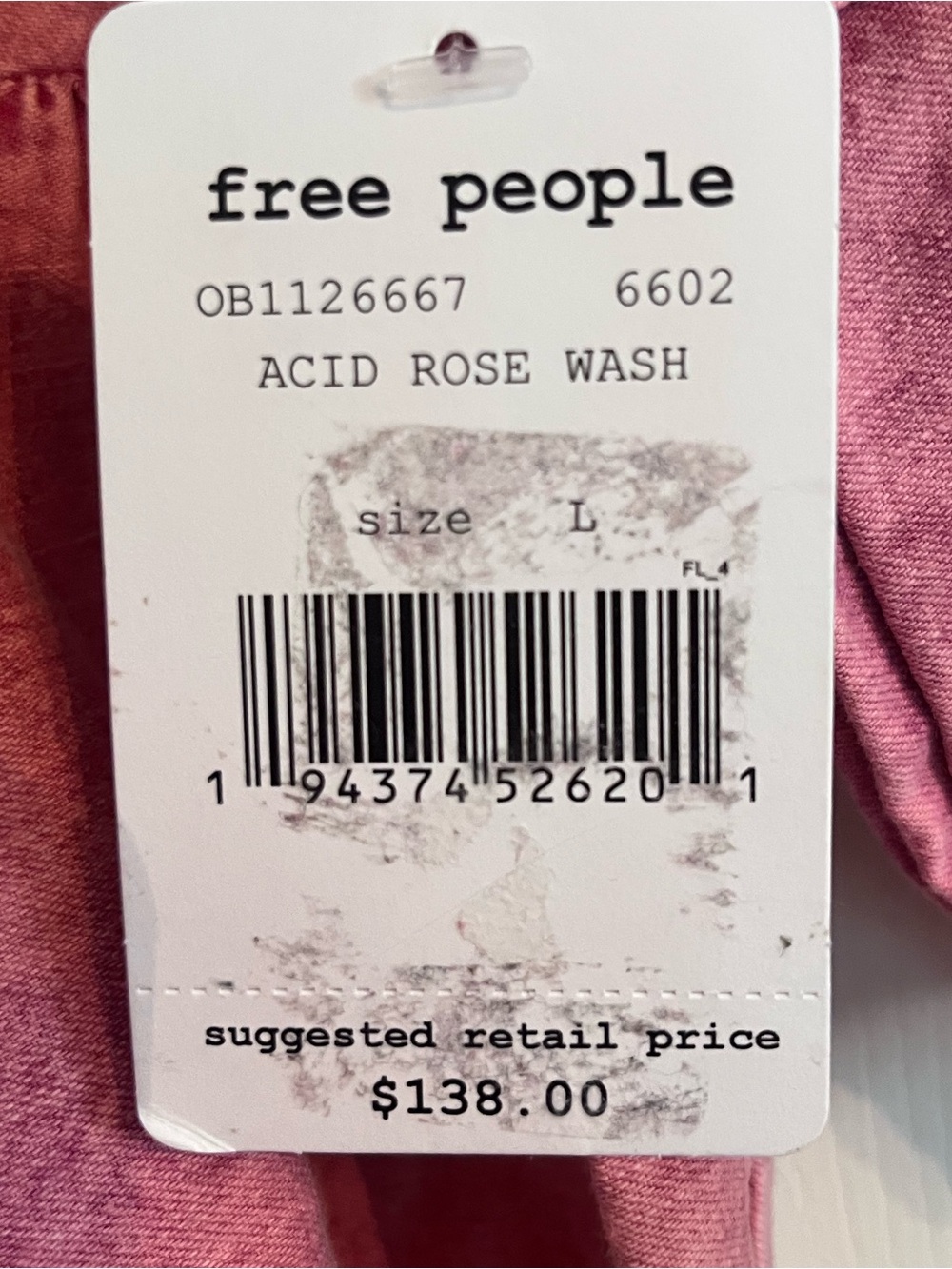 NWT Free People Mini Dress long sleeves Sweet Surrender size Large 100% Cotton - Picture 11 of 11